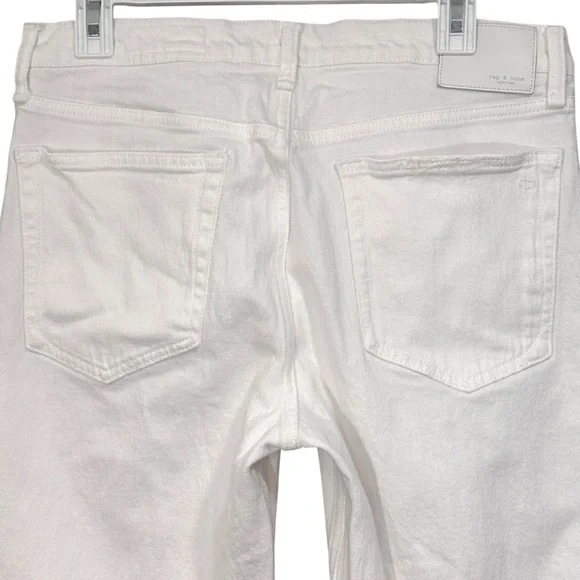 Rag & Bone White Peyton Midrise Bootcut in Optic White Denim Jeans Size 30 Women - Picture 13 of 15